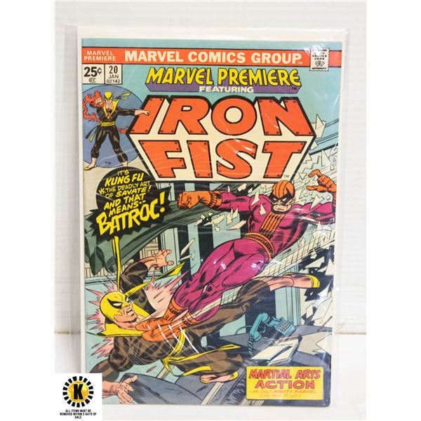 MARVEL PREMIERE FEATURING IRON FIST #20 COMIC