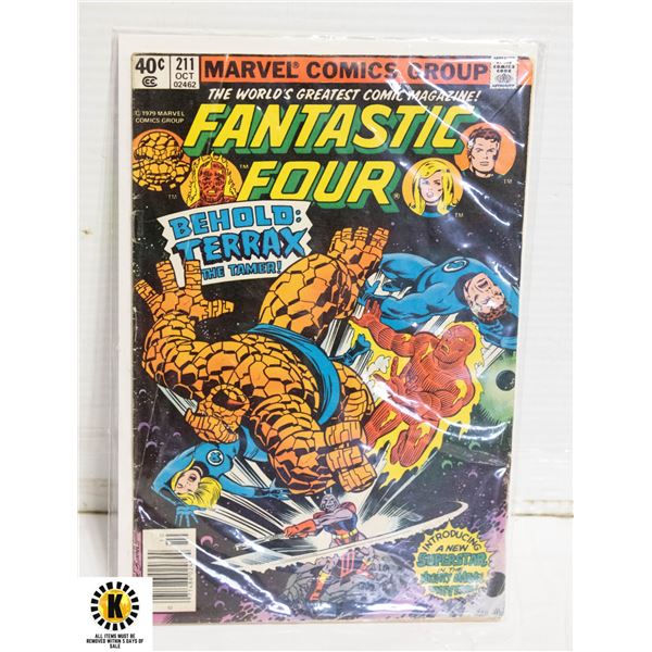 MARVEL FANTASTIC FOUR #211 COMIC, 1ST TERRAX