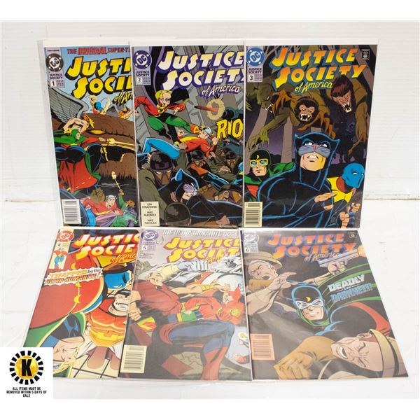 DC JUSTICE SOCIETY OF AMERICA #1-6 COMIC SET, 1992