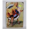 Image 1 : NEW PINUP GIRL METAL ARTWORK HAS A BEND IN IT