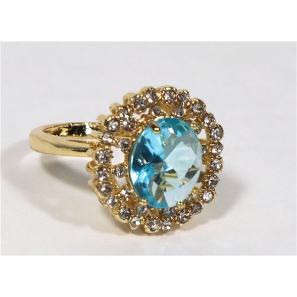 NEW ROUND RHINESTONE SIZE 7 RING