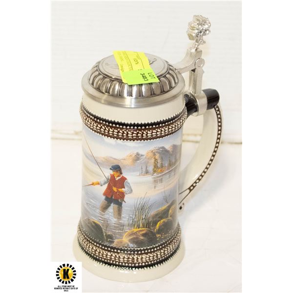 DOMEX SERIES COLLECTABLE BEER STEIN - FISHING