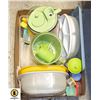 Image 1 : PLASTIC STORAGE/SERVING ITEMS- LOT OF 32 ASST.