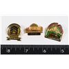 Image 1 : 3 VINTAGE LAPEL PINS. SKAGWAY ALASKA, 1942-1992