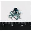 Image 1 : NEW BLUE RHINESTONE OCTOPUS BROCH
