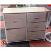 Image 1 : NEWLY ASSEMBLED FABRIC 5 DRAWER STORAGE CHEST