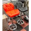 Image 1 : NEWLY ASSEMBLED MATCHING BLACK & RED BAR STOOLS