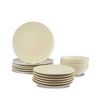 NEW AMZ BASICS 18-PIECE CREAM DINNERWARE SET