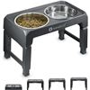 NEW LUMOLEAF ADJUSTABLE ELEVATED DOG BOWLS