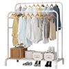 NEW UDEAR DOUBLE ROD GARMENT RACK, WHITE