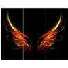 Image 1 : NEW 3 PANEL ABSTRACT WALL ART ON CANVAS - HELL