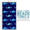 Image 2 : NEW OVERSIZED TERRY BEACH TOWEL, NAVY BLUE
