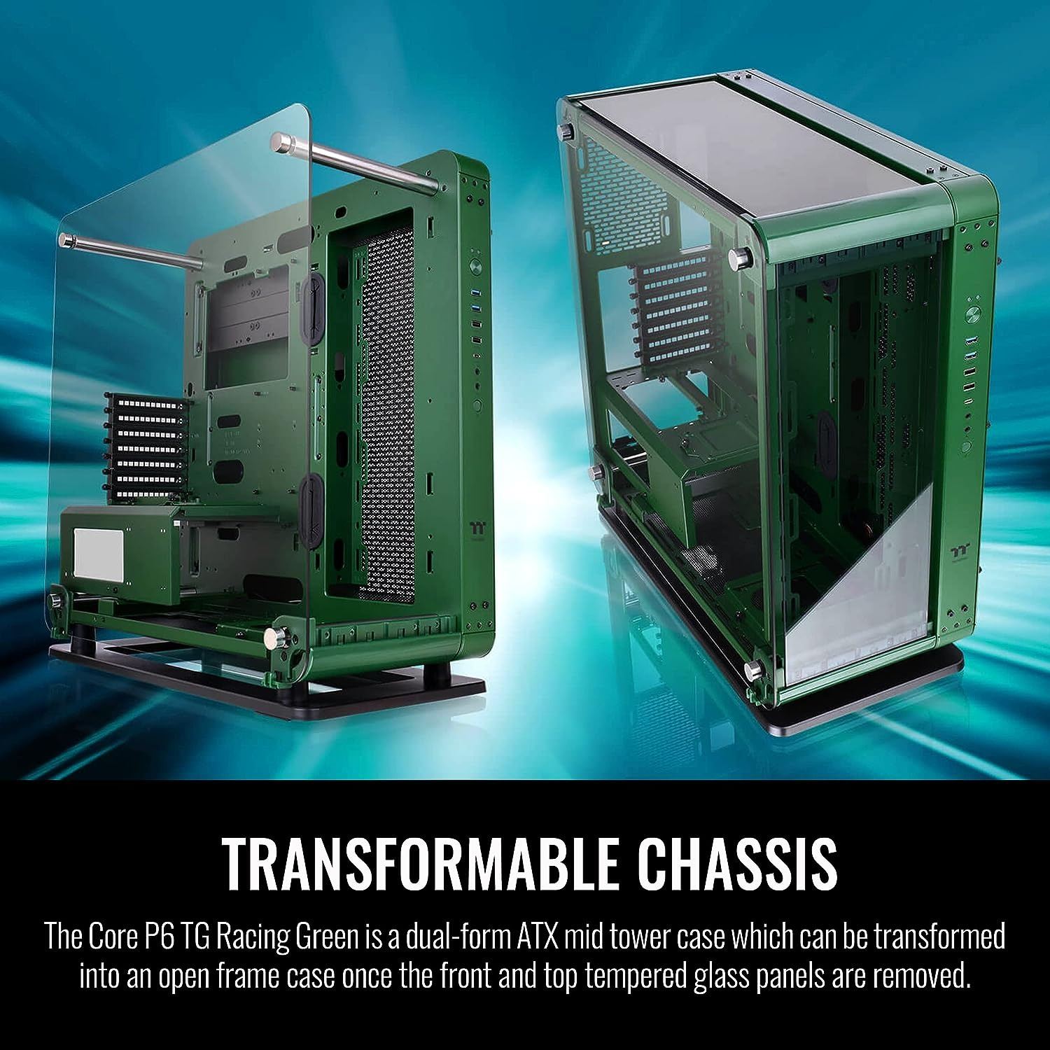 Tg Racing NEW THERMALTAKE CORE P6 TG RACING GREEN EDITION