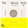 Image 1 : 1940 NFLD KING GEORGE SILVER FIVE CENT