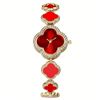 Image 1 : WOMEN CLOVER SHAPED WATCH RED COLOR BRACELET