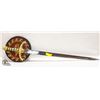 45" GOLD & SILVER SWORD WITH WALL PLAQUE