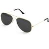 NEW SKELETEEN BLACK AND GOLD AVIATOR STYLE SUN