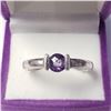 BZ1644-40 SILVER AMETHYST RING