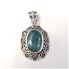 Image 1 : BZ1644-44 SILVER EMERALD PENDANT