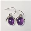 Image 1 : BZ1644-33 SILVER AMETHYST EARRINGS
