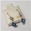 Image 1 : BZ1644-31 10K BLUE TOPAZ/MOONSTONE EARRINGS