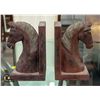Image 1 : VINTAGE 10 INCH HORSE CARVED WOOD BOOK END