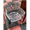 METAL GREY OUTDOOR PATIO CHAIR
