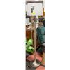 BRUSHED NICKEL FLOOR LAMP WITH 4 BULBS 4" TALL