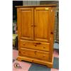 Image 1 : PINE ARMOIRE/ENTERTAINMENT UNIT 38" X 15" X 57"