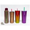 Image 1 : 4 STARBUCKS QUALITY METAL DRINKING CUPS