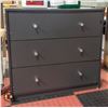 Image 1 : 3 DRAWER GREY KIDS DRESSER 28" X 12" X 27"