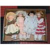 Image 1 : 4 VINTAGE PORCELAIN DOLLS