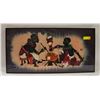 Image 1 : 16"X32" SIGNED AFRICAN STYLE PICTURE