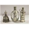 Image 1 : FLAT OF PEWTER LIQUOR DECANTERS