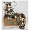 Image 1 : FLAT OF PEWTER PITCHERS