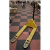 Image 1 : YELLOW PALLET JACK - NEEDS HYDROLIC FLUID - AS IS