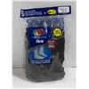 BLACK CREW SOCKS 12-16 SIZE 6-PACK FRUIT OF LOOM