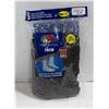 BLACK CREW SOCKS 12-16 SIZE 6-PACK FRUIT OF LOOM