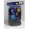 BLACK CREW SOCKS 12-16 SIZE 6-PACK FRUIT OF LOOM