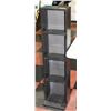 Image 1 : SMALL BLACK SHELVING UNIT 11" X 6" X 45"