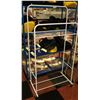 Image 1 : METAL GARMET RACK 2 TIER WITH STORAGE SHELVES