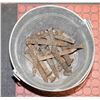 Image 1 : LARGE GALVANIZED BUCKET WITH RAILWAY SPIKES