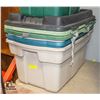 Image 1 : 3 LARGE TOTES WITH 2 LIDS