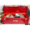 Image 2 : RED TOOL BOX WITH ASSORTED TOOLS