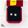 Image 1 : 2.30 CT TW MOISSANITE EARRINGS SET IN .925 SILVER
