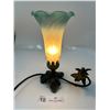 Image 1 : Tiffany Style Tulip Lamp Cherub Lamp 9T