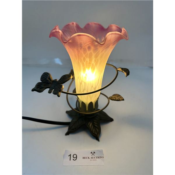 Tiffany Style Tulip Lamp Butterfly Table Light 8T