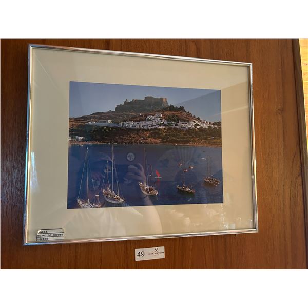 Sailboat In Greece Photograph Picture 16T x 21W