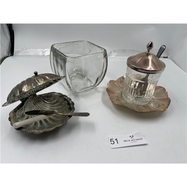 Silver Plate and Sugar Bowl