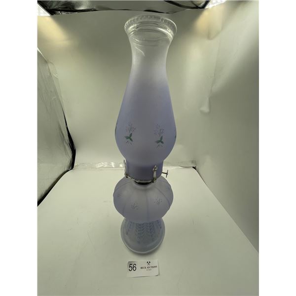 Glass Hurcaine Oil Lanturn Hand Painted Details 78T